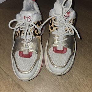 NAKED WOLFE ART TRACK LEOPARD PLATFORM SNEAKERS